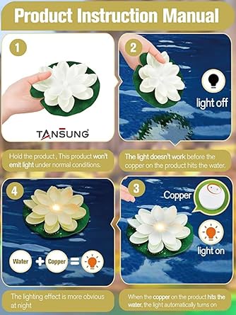 Elegant LED Water Sensor Floating Diyas – Lotus Style 🌷 (Pack of 6)